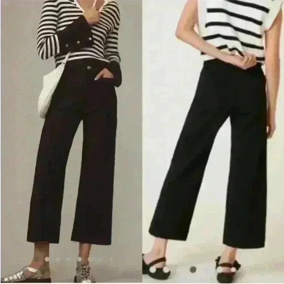 The Colette Cropped Wide-leg Pants Linen edition size 27 - Picture 3 of 9